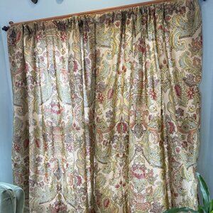 Pottery Barn Simone Palampore 50W x 96L Drapery Panels. Set of 2